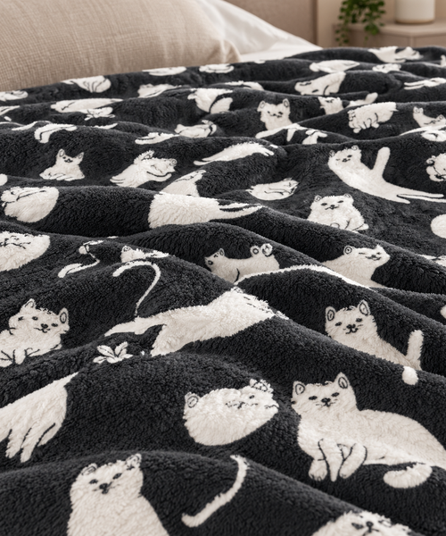 Флісовий плед "Коти" 2237 фото